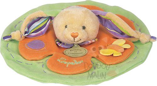  loupichou lapin doduou plat rond fleur papillon vert orange violet 